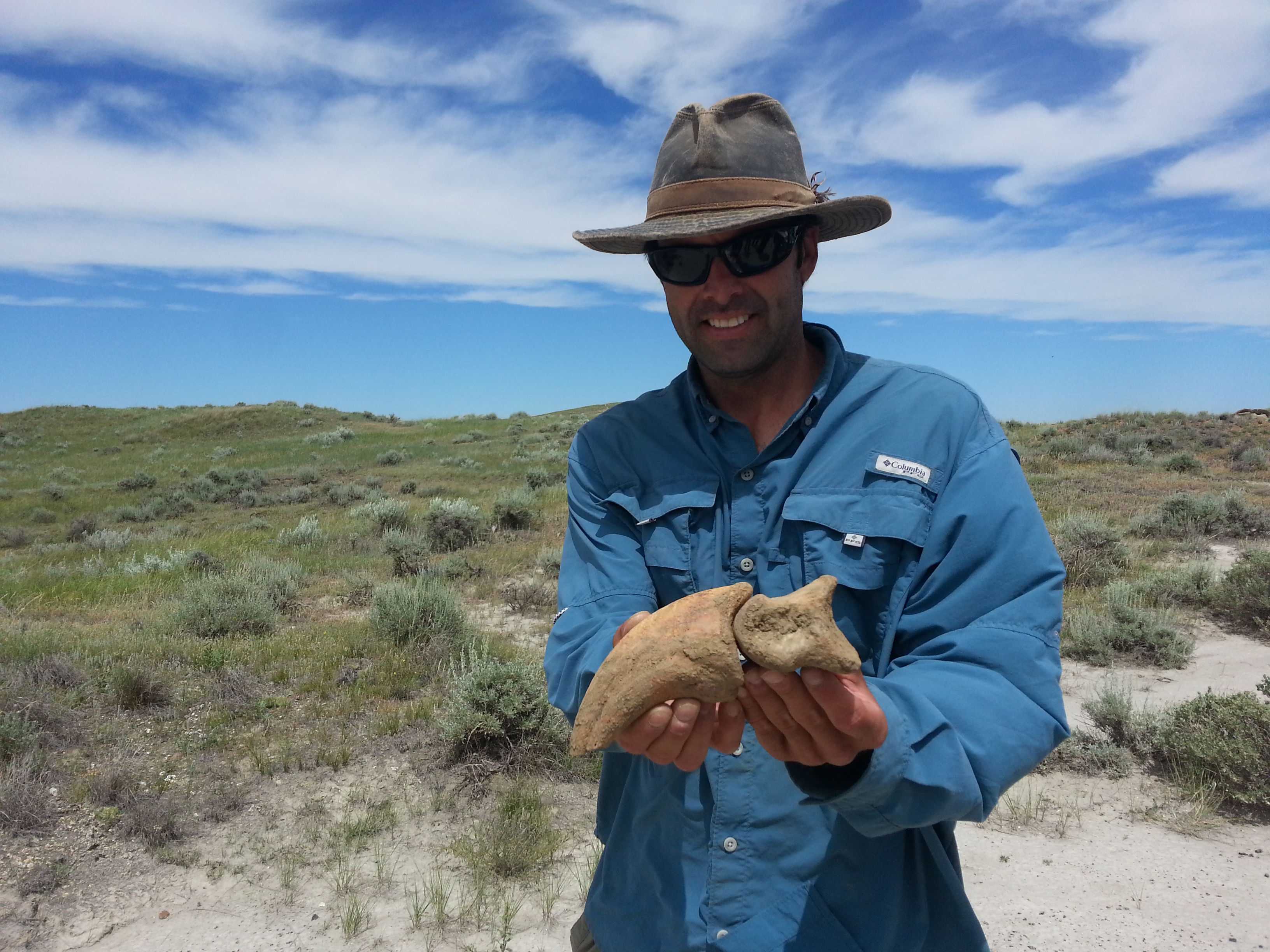 We were working at another site and Nate came over to show us his find, what a day.